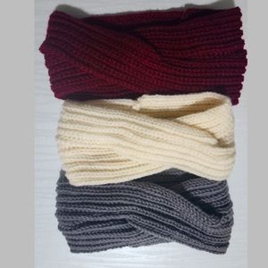 Womens Chunky Winter Crossover Headband